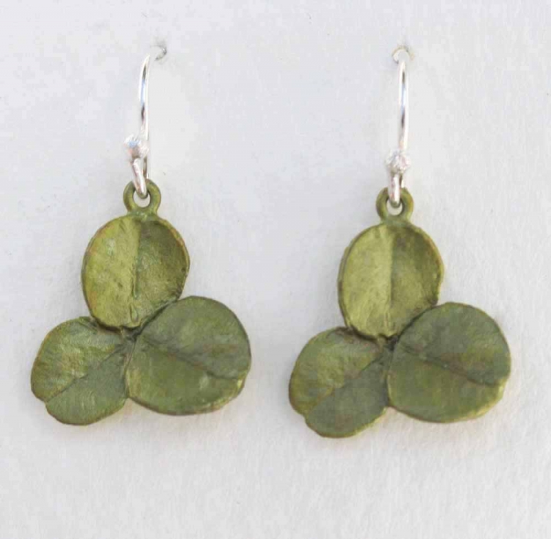 3 Leaf Clover Drop Earrings
